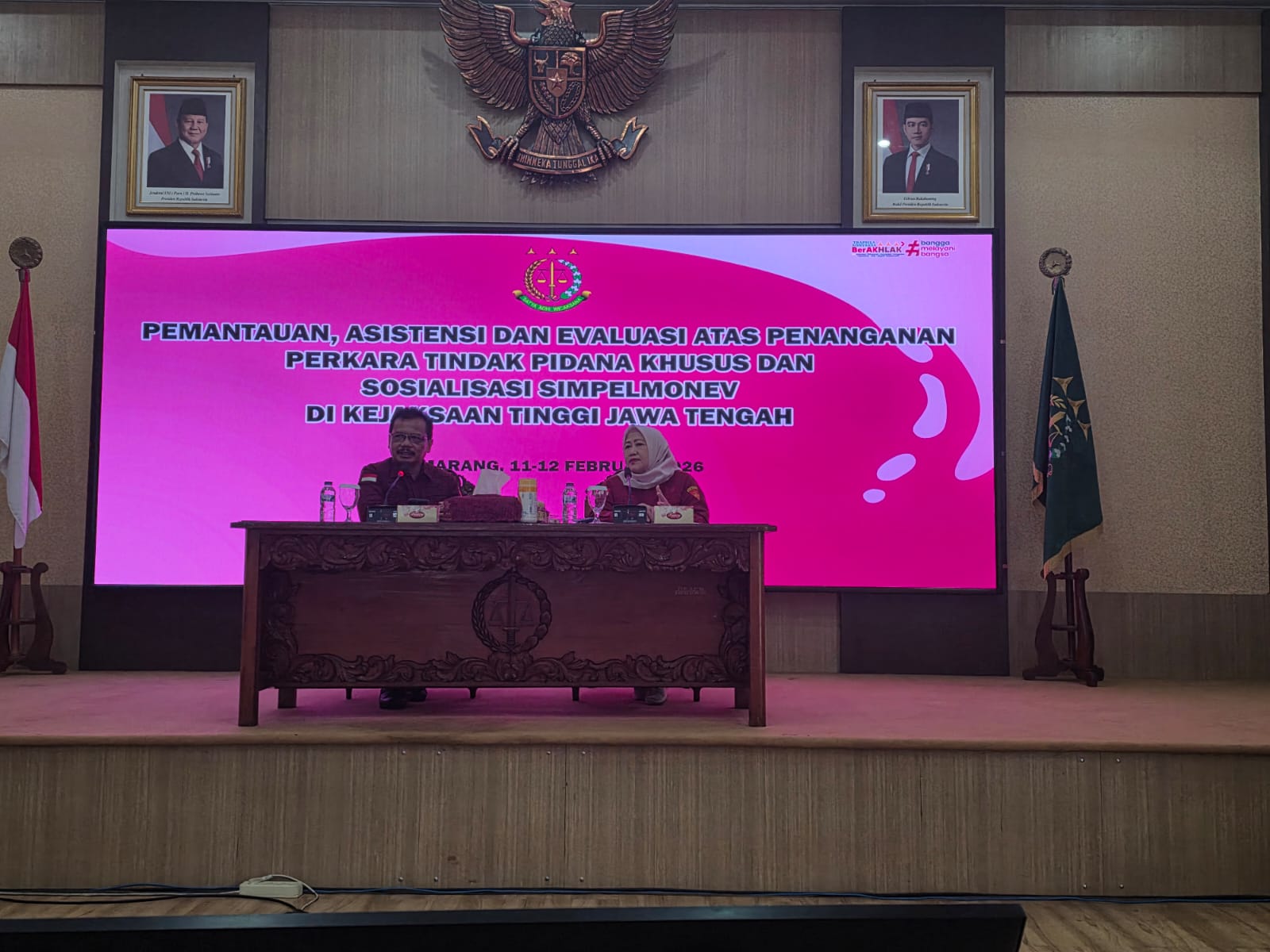 Kajari Kota Tegal ikuti Pemantauan Asistensi dan Evaluasi Penanganan Perkara Pidsus