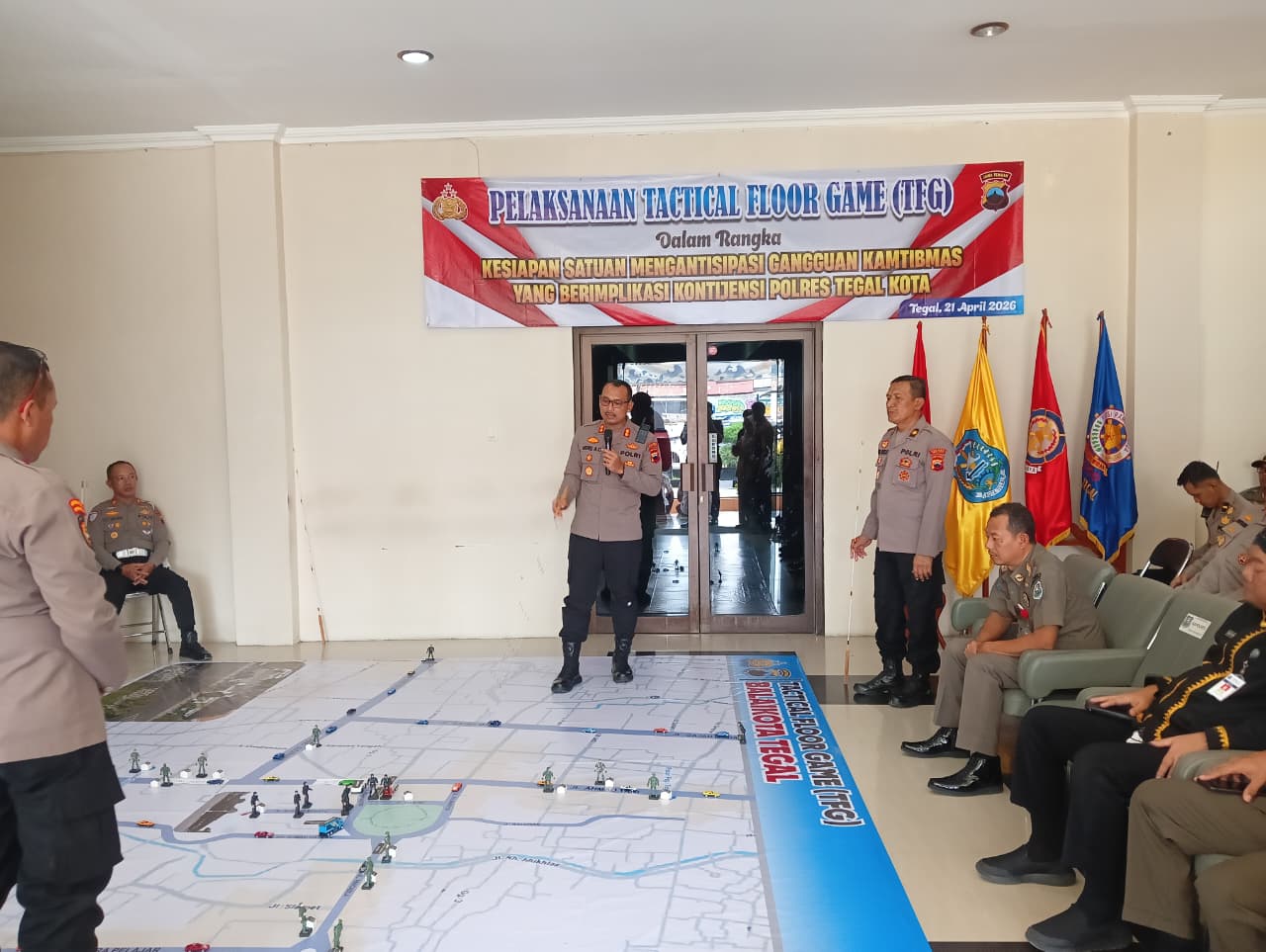 Kasubsi Prapenuntutan hadiri Kegiatan Tactical Floor Game Sistem Pengamanan Wilayah